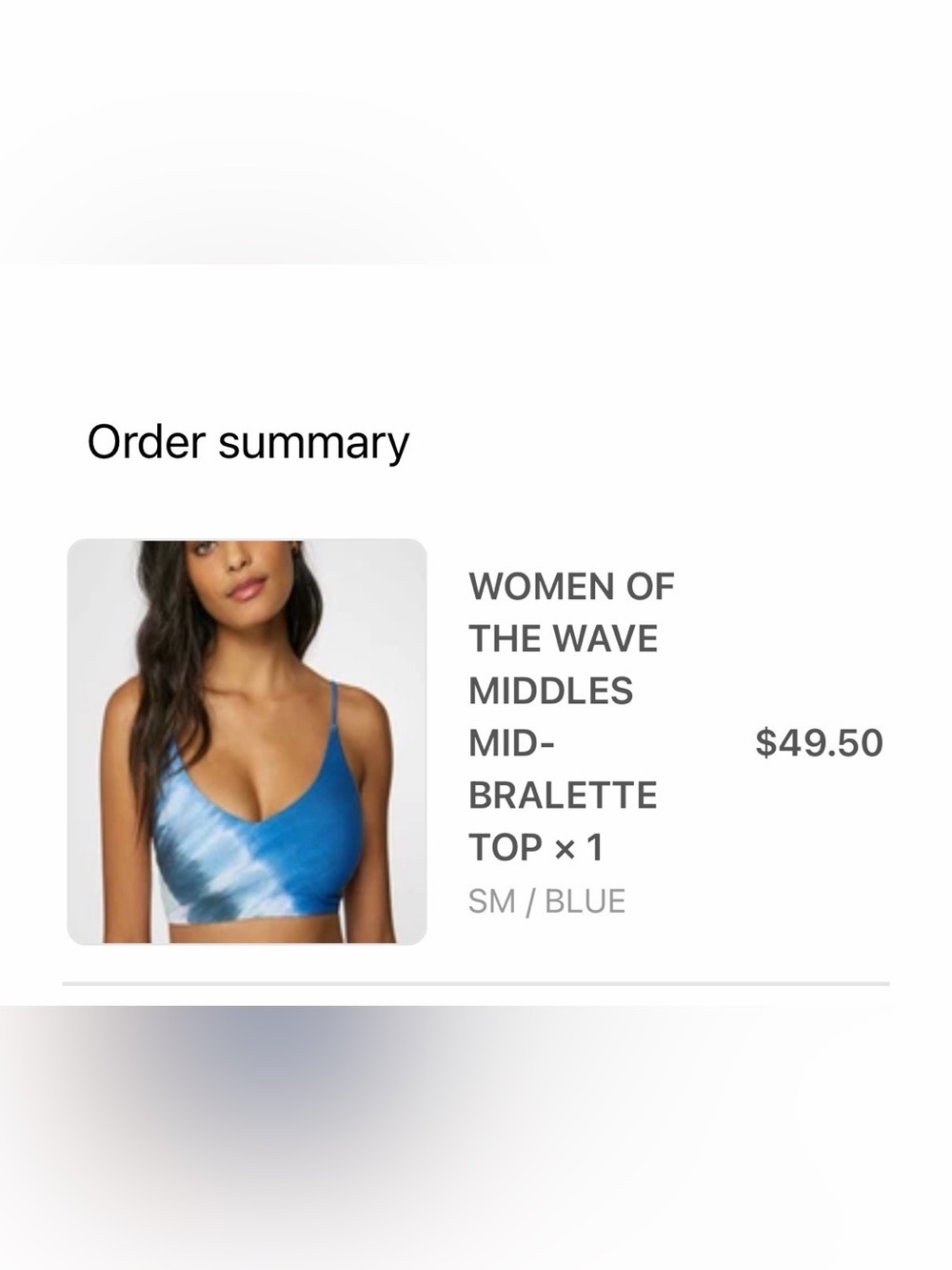 O’Neill Women of the Waves Middles Mid-Bralette Top
